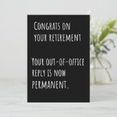 Funny Retirement Sarcastic Congratulations Card サンキューカード (スタンド正面)