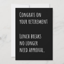 Funny Retirement Sarcastic Congratulations Card サンキューカード