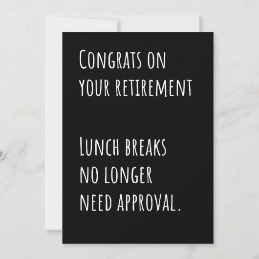Funny Retirement Sarcastic Congratulations Card サンキューカード (正面)