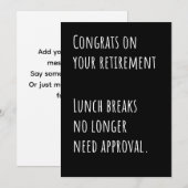 Funny Retirement Sarcastic Congratulations Card サンキューカード (正面/裏面)