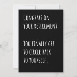 Funny Retirement Sarcastic Congratulations Card サンキューカード