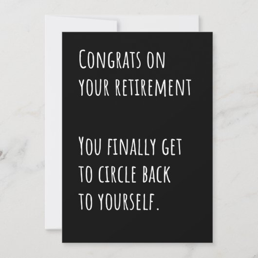 Funny Retirement Sarcastic Congratulations Card サンキューカード (正面)