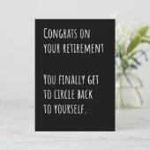 Funny Retirement Sarcastic Congratulations Card サンキューカード (スタンド正面)