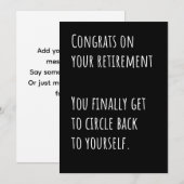 Funny Retirement Sarcastic Congratulations Card サンキューカード (正面/裏面)