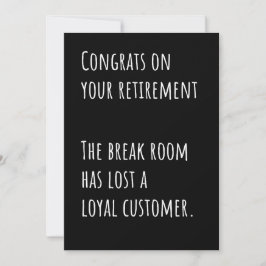 Funny Retirement Sarcastic Congratulations Card サンキューカード