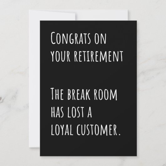 Funny Retirement Sarcastic Congratulations Card サンキューカード (正面)
