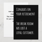 Funny Retirement Sarcastic Congratulations Card サンキューカード (正面/裏面)