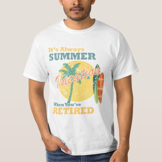 Funny Retirement Summer Vacation Tropical T-Shirt Tシャツ (正面)