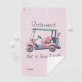 Funny Retirement This Is How I Roll Golf Cart Gift ゴルフタオル (インサイチュ)