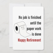 Funny Retirement Toilet Paper card for colleague シーズンカード (正面)