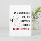 Funny Retirement Toilet Paper card for colleague シーズンカード (スタンド正面)