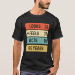 Funny Retro 86th Birthday 86 Years Old Born In 193 Tシャツ<br><div class="desc">Funny Retro 86th Birthday 86 Years Old Born In 1936</div>
