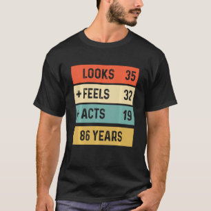Funny Retro 86th Birthday 86 Years Old Born In 193 Tシャツ