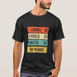 Funny Retro 89th Birthday 89 Years Old Born In 193 Tシャツ<br><div class="desc">Funny Retro 89th Birthday 89 Years Old Born In 1933</div>