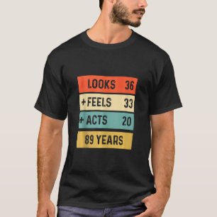 Funny Retro 89th Birthday 89 Years Old Born In 193 Tシャツ