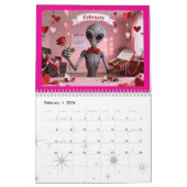 Funny Retro Alien Calendar – Aliens Among Us カレンダー (2月 2026)