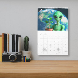 Funny Retro Alien Calendar – Aliens Among Us カレンダー