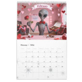 Funny Retro Alien Calendar – Aliens Among Us カレンダー (2月 2026)
