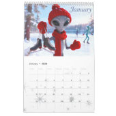 Funny Retro Alien Calendar – Aliens Among Us カレンダー (1月 2026)