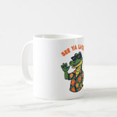 Funny Retro Alligator See Ya Later Coffee Mug コーヒーマグカップ (正面左)