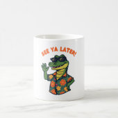 Funny Retro Alligator See Ya Later Coffee Mug コーヒーマグカップ (中央)