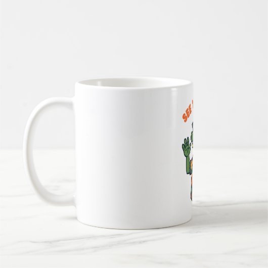 Funny Retro Alligator See Ya Later Coffee Mug コーヒーマグカップ (左)