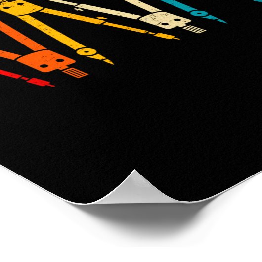 Funny Retro Architect Comp Rainbow Design  ポスター (角)