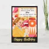 Funny Retro Birthday Card Best Friend - Humor Doct カード (正面)