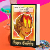 Funny Retro Birthday Card Best Friend-Sassy - Burn カード