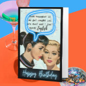 Funny Retro Birthday Card Best Friend-Sassy-Deaf カード