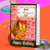 Funny Retro Birthday Card Best Friend - Sassy Evil カード