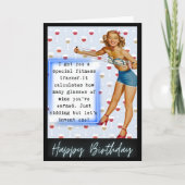 Funny Retro Birthday Card Best Friend-Sassy-Fitnes カード (正面)