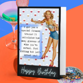 Funny Retro Birthday Card Best Friend-Sassy-Fitnes カード