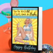Funny Retro Birthday Card Best Friend-Sassy-Flash カード