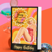 Funny Retro Birthday Card Best Friend-Sassy-Foreve カード