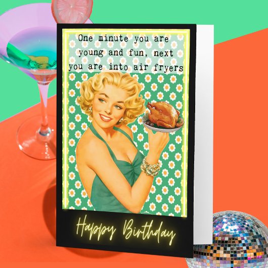 Funny Retro Birthday Card Best Friend-Sassy-Fun カード