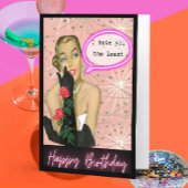 Funny Retro Birthday Card Best Friend-Sassy-Hate カード