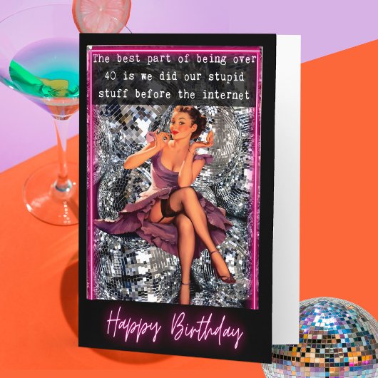 Funny Retro Birthday Card Best Friend-Sassy-Intern カード