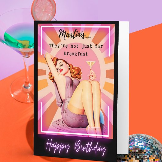 Funny Retro Birthday Card Best Friend-Sassy-Martin カード