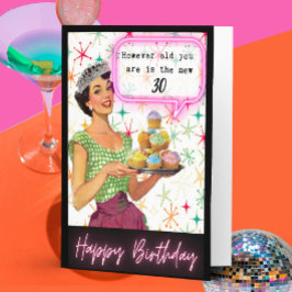Funny Retro Birthday Card Best Friend-Sassy-New30 カード