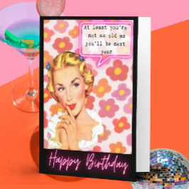 Funny Retro Birthday Card Best Friend-Sassy-NextYr カード