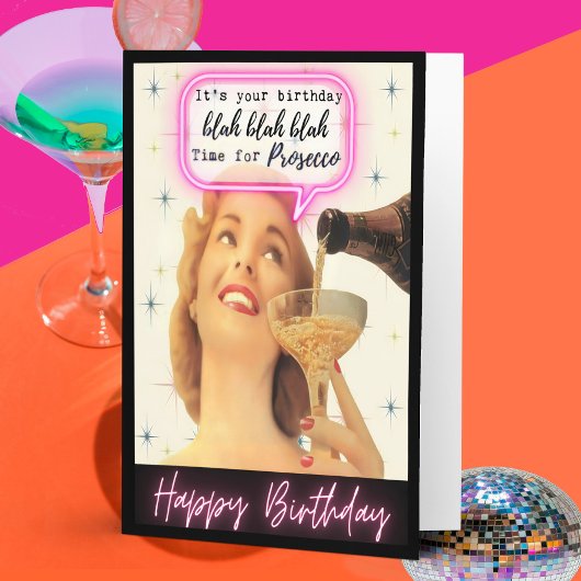 Funny Retro Birthday Card Best Friend-Sassy-Prosec カード