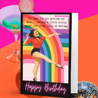 Funny Retro Birthday Card Best Friend-Sassy-Prune カード
