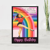 Funny Retro Birthday Card Best Friend-Sassy-Prune カード (正面)