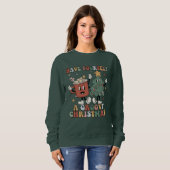 Funny Retro Boho Have Yourself a Groovy Christmas スウェットシャツ (正面フル)