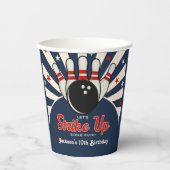 Funny Retro Bowling Birthday Party for Kids 紙コップ (正面)