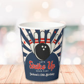 Funny Retro Bowling Birthday Party for Kids 紙コップ