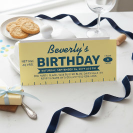 Funny Retro Butter Stick Personalized Birthday  招待状