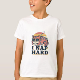 Funny Retro Cat Kids Graphic T-Shirt Tシャツ