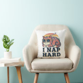 Funny Retro Cat Square Throw Pillow クッション (椅子)